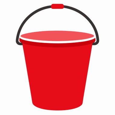 kırmızı kova simgesi, basit biçim
