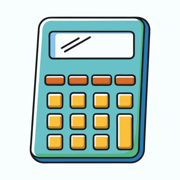 Hesap makinesi matematik ikonu vektör illüstrasyon grafik tasarımı