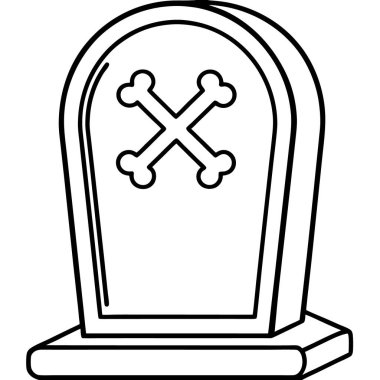 mezar mezar mezar çapraz simgesi ana hat biçiminde