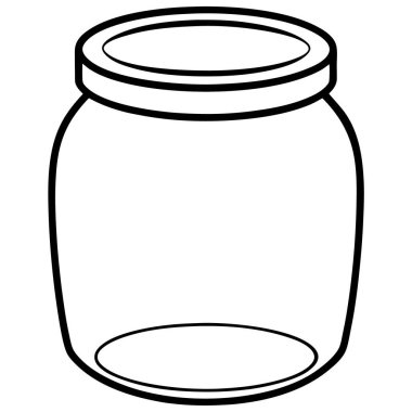 Boş mason kavanozunun vektör çizimi