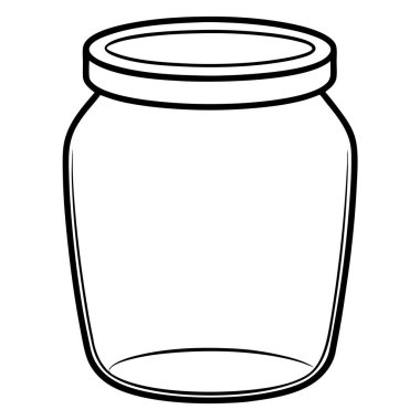 cam kavanoz izole edilmiş ikon vektör çizimi tasarımı