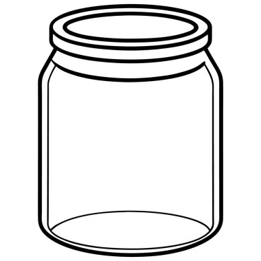 izole kavanoz tasarımı vektör illüstrasyonu