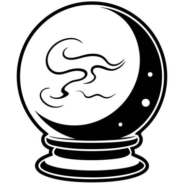 Aydaki şans topu, vektör illüstrasyon