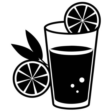 Dilimle ve dilimle vektör çizimi ile taze meyve suyu