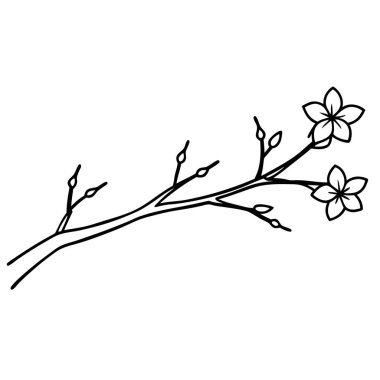 Çiçek ikonlu güzel dal