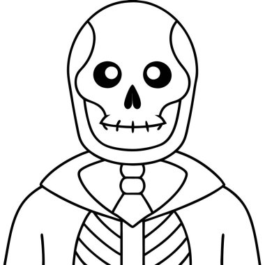 Cadılar Bayramı kostümlü iskelet