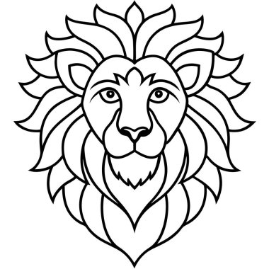 Aslan kafalı. özet çizimi