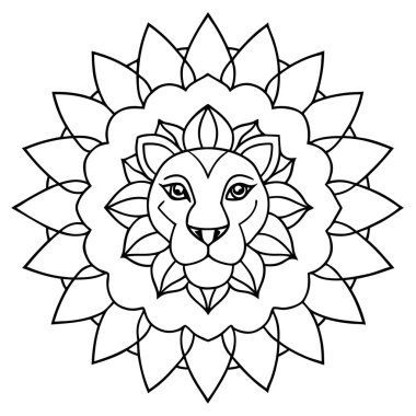 Vektör mandala. Çiçek deseni.