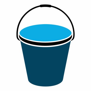 Plastik kova simgesi renk vektör çizimi