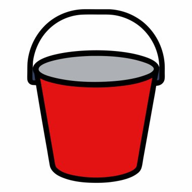 Su ikonu vektör illüstrasyonlu kova