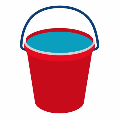 Su vektörü resimli kova