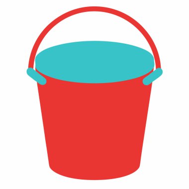 Kova düz simge vektör çizimi