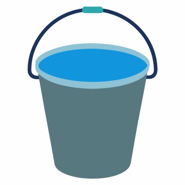 Mavi su vektör tasarımlı kova