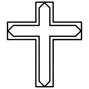 Hristiyan çapraz vektör çizimi