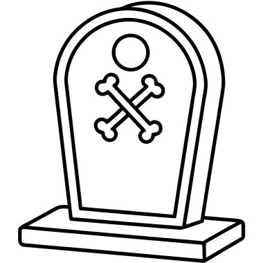 mezar mezar taşı ölüm ikonu ana hatlarıyla