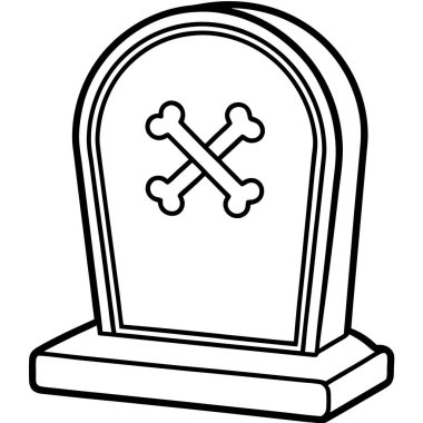 Mezar simgesi, anahat stili