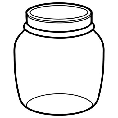 Kavanoz kavanozu izole edilmiş ikon vektör illüstrasyon tasarımı