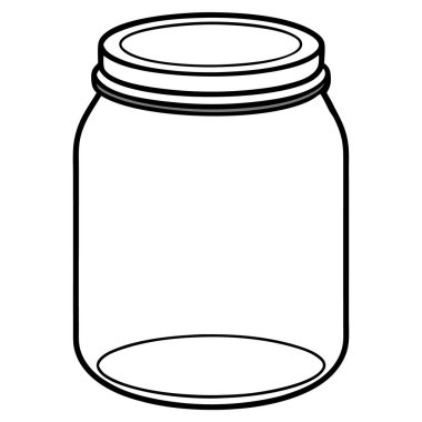 Mason kavanoza izole simgesi