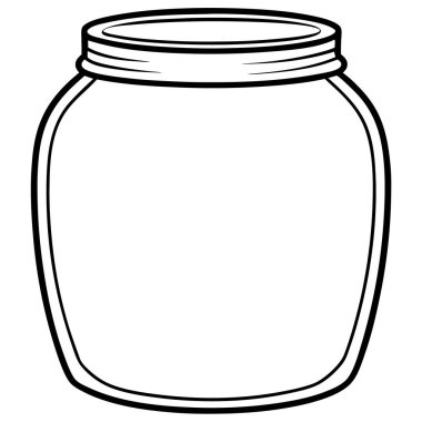 Kavanoz kavanozu izole edilmiş ikon vektör illüstrasyon tasarımı