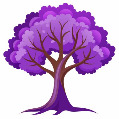 Mor mor ağaç, mor yapraklı.