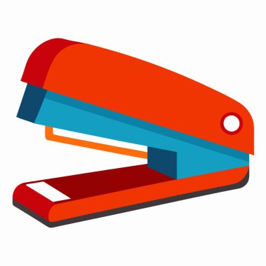 Kırmızı ve beyaz çizgi film simgesinin vektör çizimi