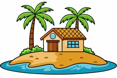 palmiye ağacı ile ev