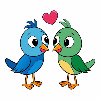 Kuşların vektör çizimi