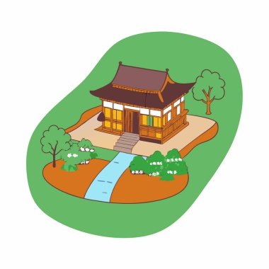 Ağaçlı ve manzaralı ev