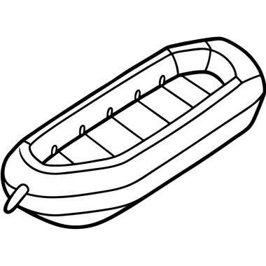 Çizgi film teknesinin vektör çizimi