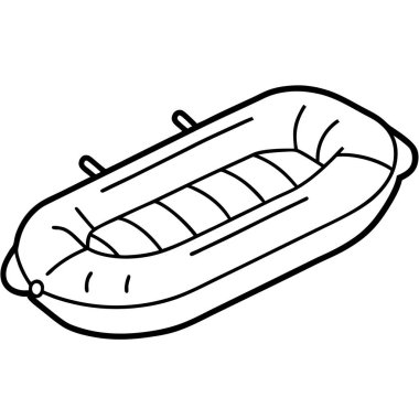 Çizgi film sosislisinin vektör illüstrasyonu