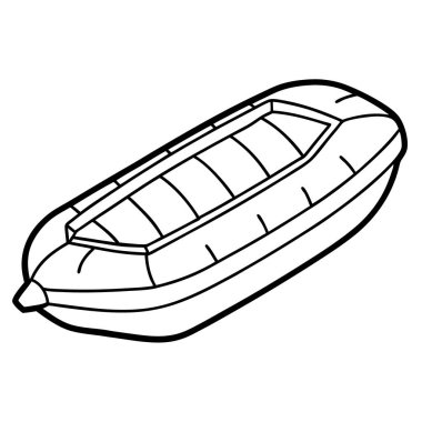 Çizgi film teknesinin vektör çizimi