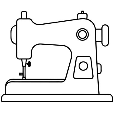 Dikiş makinesi vektör simgesi. beyaz arkaplan dikiş makinesinde izole edilmiş ana hat vektör simgesi.