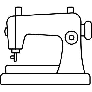 Dikiş Makinesi Vektör Satırı Simgesi