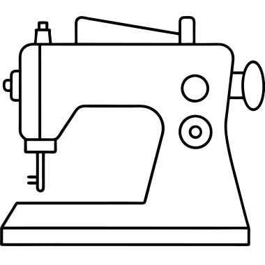 Dikiş makinesi, vektör illüstrasyonu
