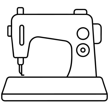 Dikiş makinesi simgesini, basit tarzı