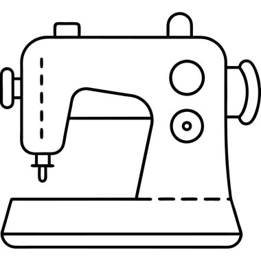 Dikiş makinesi dikiş makinesi simgesi dış hat biçiminde