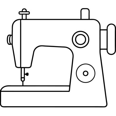 Dikiş makinesi vektör simgesi. beyaz arkaplan dikiş makinesinde izole edilmiş ana vektör logosu.