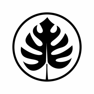 Yaprak vektörü ince çizgi simgesi