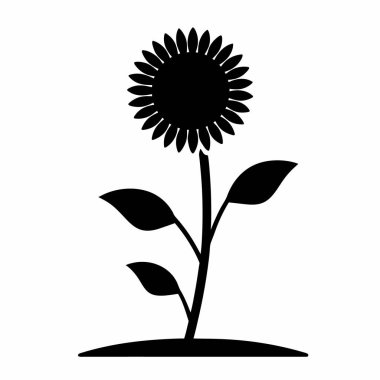 Ayçiçeği. Web simgesi basit illüstrasyon