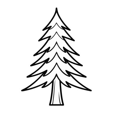 çam ağacı kutsal kişilerin resmi, vektör çizim