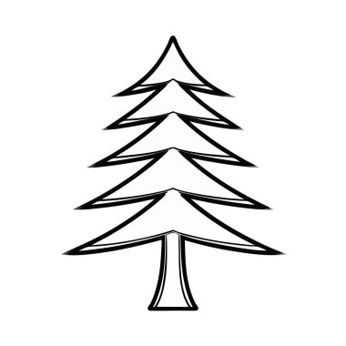Noel ağacı simgesi Vektör İllüstrasyon Tasarımı Logosu
