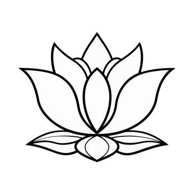 güzel nilüfer çiçeği dekoratif ikonu
