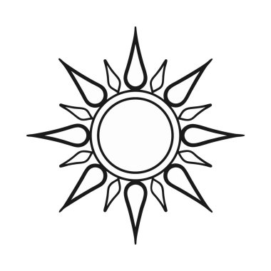 Güneş simgesi, anahat stili