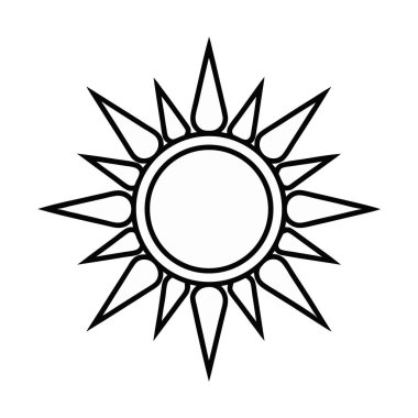 Güneş simgesi, anahat stili