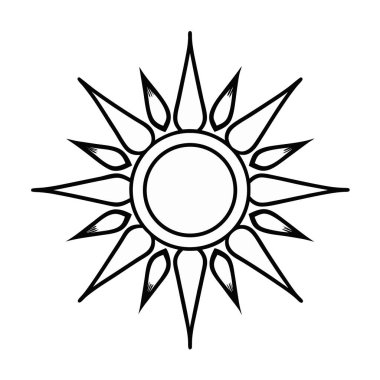 Güneş ikon vektör tasarımı ile güneş