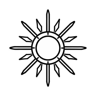 izole güneş simgesi tasarımı