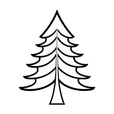 Çam ağacı orman ikonu. Beyaz arkaplanda izole edilmiş ağ için çam ormanı çamı vektör simgesi