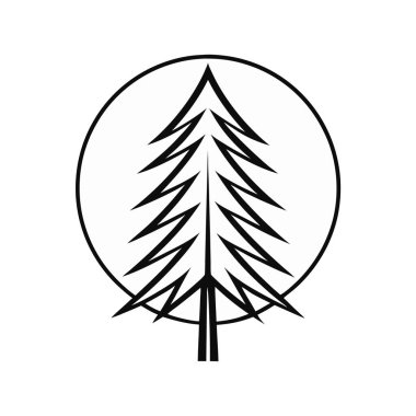 çam ağacı ormanları izole edilmiş simge
