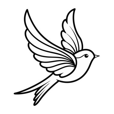 Bir kuşun vektör çizimi