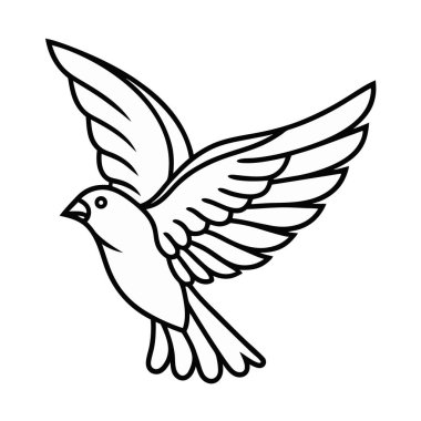 Güvercin kuş ikonu. beyaz arkaplanda izole edilmiş web tasarımı için güvercin güvercin vektör simgesi